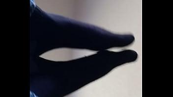 Teaser in socks with toes