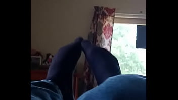 Teaser in socks with toes