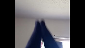 Teaser in socks with toes