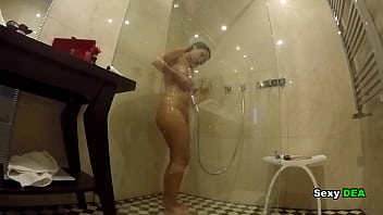 Steamy shower action with goddess sexydea post passionate pounding
