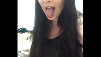 Sarah sticking tongue out and rolling eyes