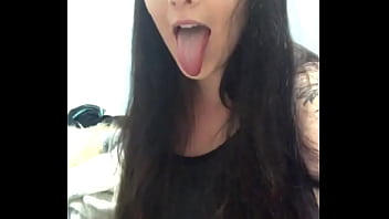 Sarah sticking tongue out and rolling eyes