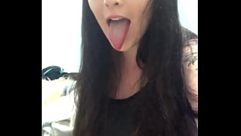 Sarah sticking tongue out and rolling eyes