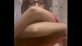 Tits touch with hands