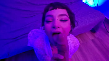 Cute alt teen fucks lucky guy and ends with her mouth filled with creamy cum preview