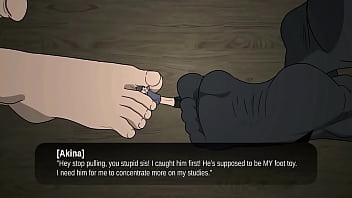 Foot crush cartoon big girl