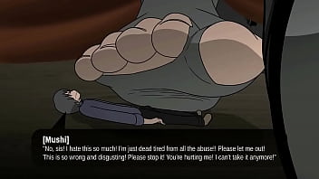 Foot crush cartoon big girl