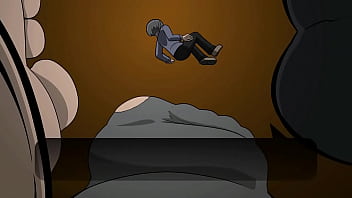 Foot crush cartoon big girl