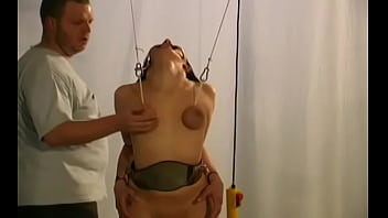 Naked babe has a big taco