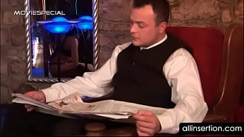 Pole dancer teases her hot assets with a dildo