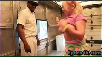 Busty teen blonde love sucking black big cock