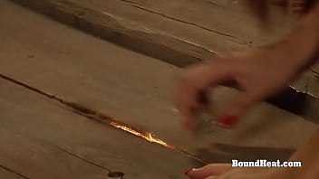 Sexy big butt lesbian slave fingering herself and reaching orgasm