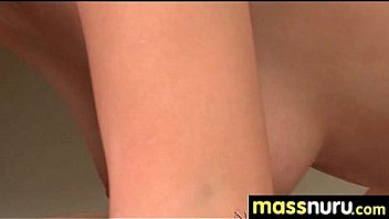 Busty teen gives nuru sex massage 8