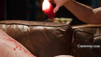 Their burning desire candle wax play