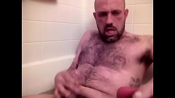 Cumming in the bath