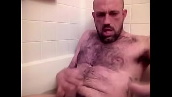 Cumming in the bath