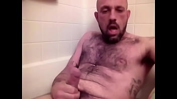Cumming in the bath