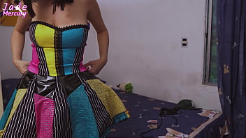 Halloween costumes try on haul my stepbro breaks in and fuck me hard