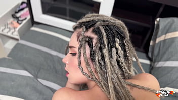 Beauty sexy shakes big ass deepthroat fucks and swallows cum pov