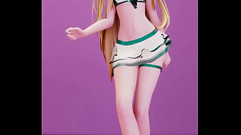 Date a live mayuri hentai undress dance bboom bboom song blonde girl mmd 3d clear blue clothes