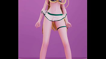 Date a live mayuri hentai undress dance bboom bboom song blonde girl mmd 3d clear blue clothes