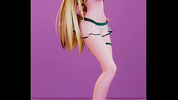 Date a live mayuri hentai undress dance bboom bboom song blonde girl mmd 3d clear blue clothes
