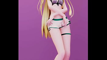 Date A Live Mayuri Hentai Undress Dance Bboom Bboom Song Blonde Girl Mmd 3d Clear Blue Clothes thumbnail