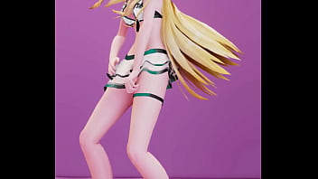 Date a live mayuri hentai undress dance bboom bboom song blonde girl mmd 3d clear blue clothes