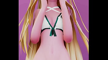 Date a live mayuri hentai undress dance bboom bboom song blonde girl mmd 3d clear blue clothes