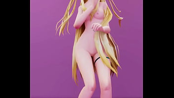 Date a live mayuri hentai undress dance bboom bboom song blonde girl mmd 3d clear blue clothes