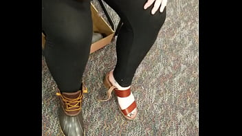 Miss toes tries on sandals