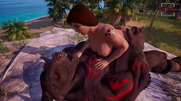 Video game shey and minotaur