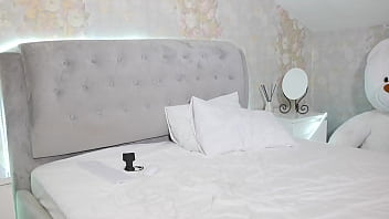 A student with big tits undresses on camera after studying