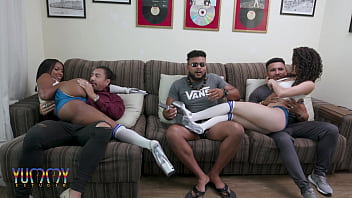 Cute brazilian bruna santos and jasminy villar showing their anal skills taking two cocks in the ass fisting drinking loads of pee and swallowing 3 big loads