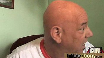 Dirty ebony whore banged and covered in cum interracial 6
