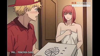 Delivery guy fucks makima after shower chainsaw man 2d animation