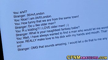 Hot clothed teen sucks