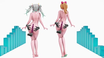 Anime girls enjoy being penetrated by toys mmd by vectorcell