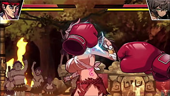 Tiny fighter’s tight pussy stretched to the limit – she loses her bikini in epic