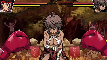 Tiny fighter’s tight pussy stretched to the limit – she loses her bikini in epic