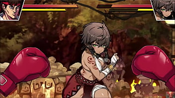 Tiny fighter’s tight pussy stretched to the limit – she loses her bikini in epic