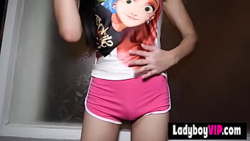 Skinny Asian Shemale Chick Offers Her Tight Ass For A Client thumbnail