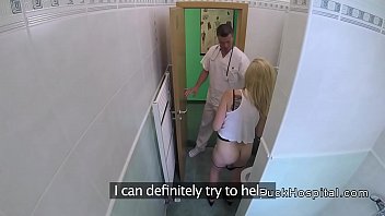 Doctor bangs blonde and films her