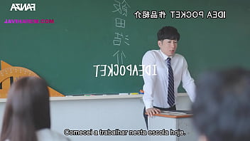 Novinha peituda fica com tesão e dá pro sensei com legendas