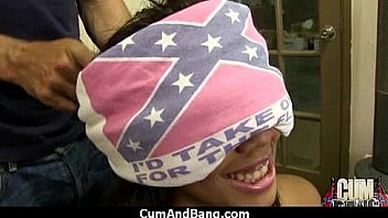 Cum slut introduced to bukkake 18