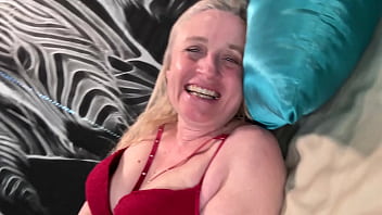 Pov view of masturbating my prolapse pussy in my new hot lingerie