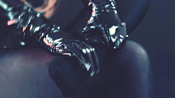 Pussy play in lace lingerie stockings fetish and shiny clothes erotica arya grander