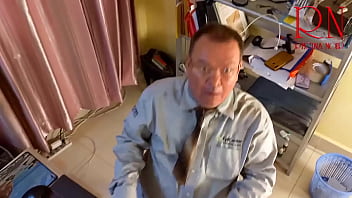 Grow like a tower giant secretary in the office the manager guy is very surprised by her height long video