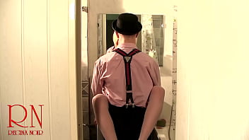 Maid and washing machine boobs massage at laundry 279