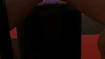 Muscular sexy gym instructor use dildo on her self at the gym